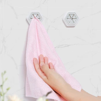 

2PCS Storage Holder for Bathroom Kitchen Hanger Stick on Wall Hanging Door Clothes Towel Racks Household Storage Rack Holder