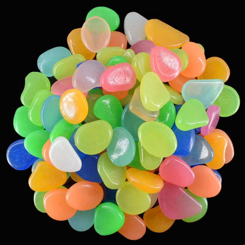10/50pcs Luminous Glowing Stones for Table Walkways Garden Path