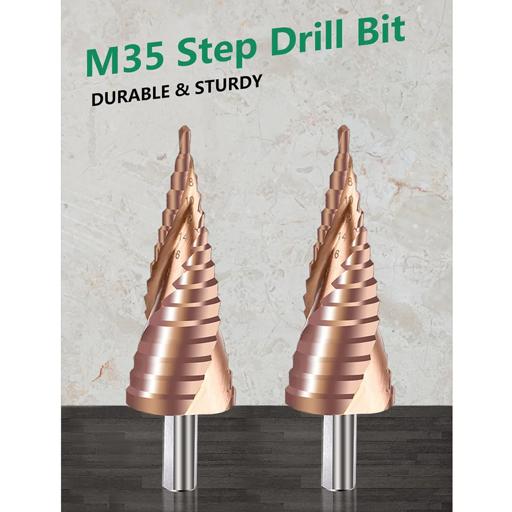 

Cobalt HSS Step Drill Bit HSS High-Speed Steel Cone Triangle Shank Metal Drill Bits Set Hole For Stainles Rotary Drilling Tool