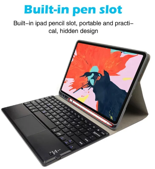 teclado com touchpad caneta slot magnético destacável