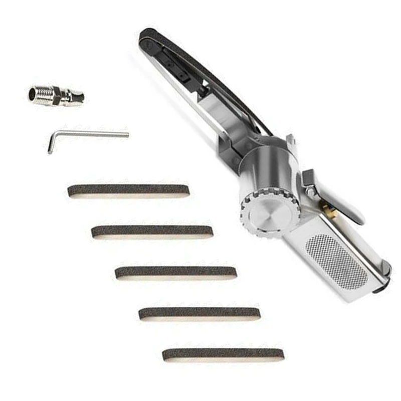 

Air Belt Sander Pneumatic Grinder Machine With 5pcs Sanding Belt Metal Surface for grinding polishing