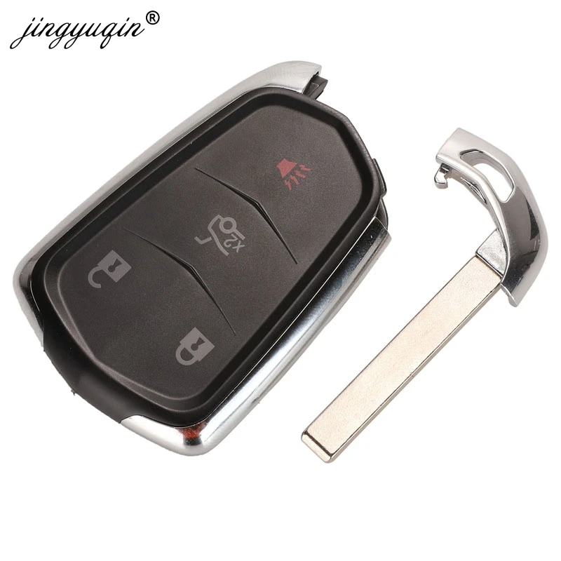 Jingyuqin 4 кнопки умный дистанционный ключ чехол Fob оболочка для Cadillac ATS CT6 CTS SRX XT5 XTS 2014