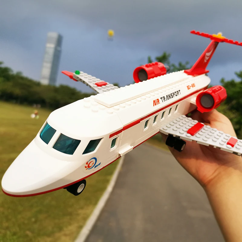 

Airplane city technic 334PCS Private Aircraft building block compatible 8911 assemble private toy Passenger