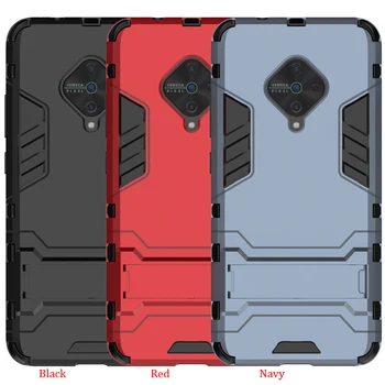 

30pcs/lot For VIVO V17 Hybrid 2 in 1 Stand Armor Hard Slim Phone Cover Case For VIVO V17