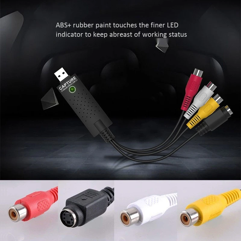 Карта видеозахвата Usb 2,0, встроенный чип преобразования, поддержка видео формата Pal/Ntsc, подходит для камер безопасности, DVD, телеприставка Bo