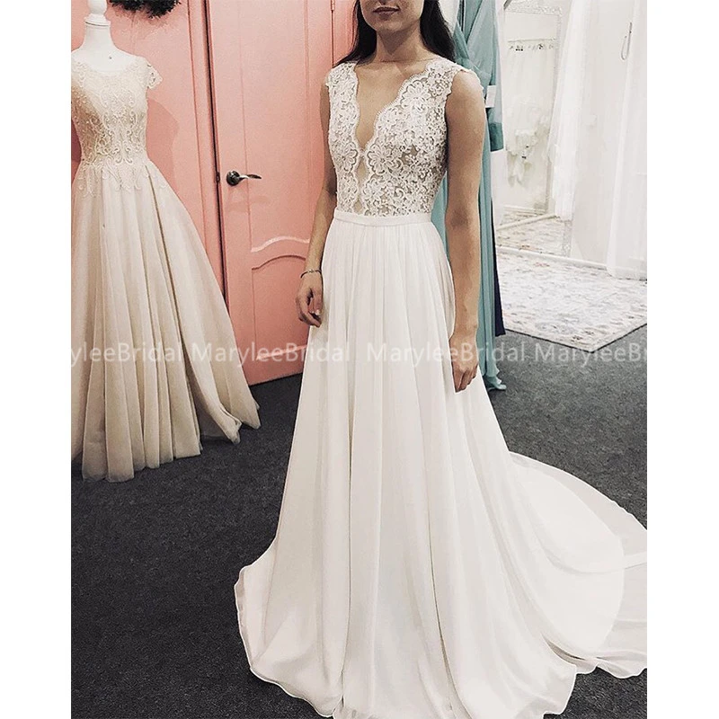 lace top chiffon dress