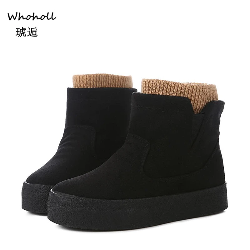 

Winter Boots Botas Mujer 2018 New Women Boots Fashion Flock High-heeled Platform Ankle Up High Heels Spring Autumn Shoes For