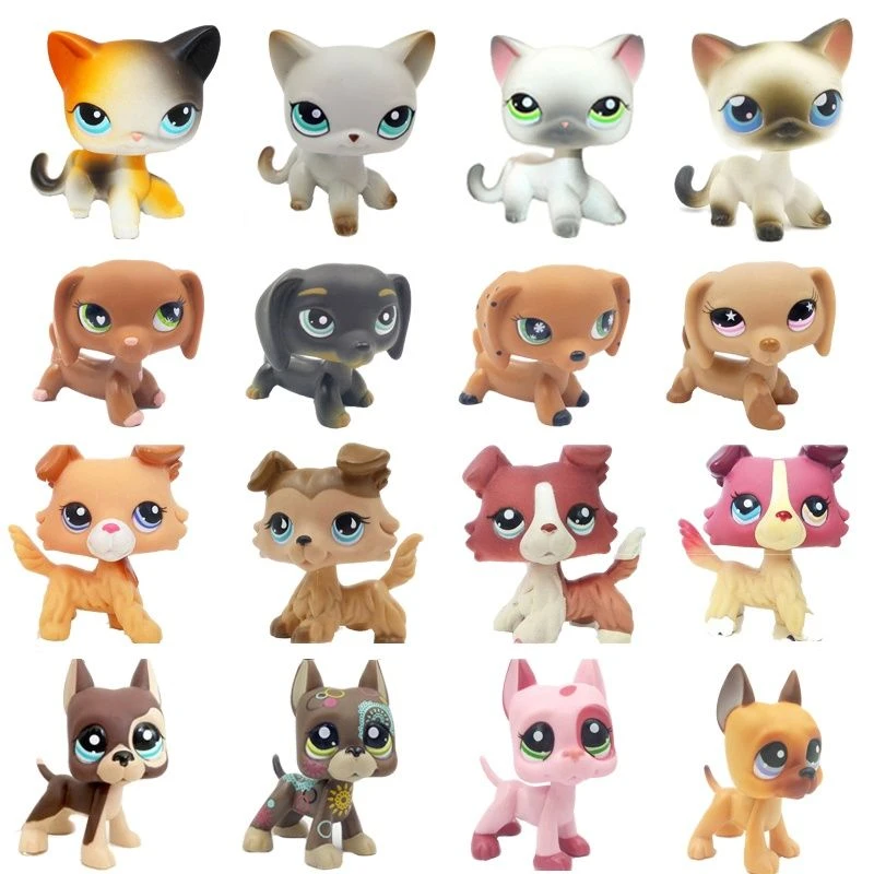 LPS CAT Littlest pet shop bobble head toy Short Hair cat Standing dog