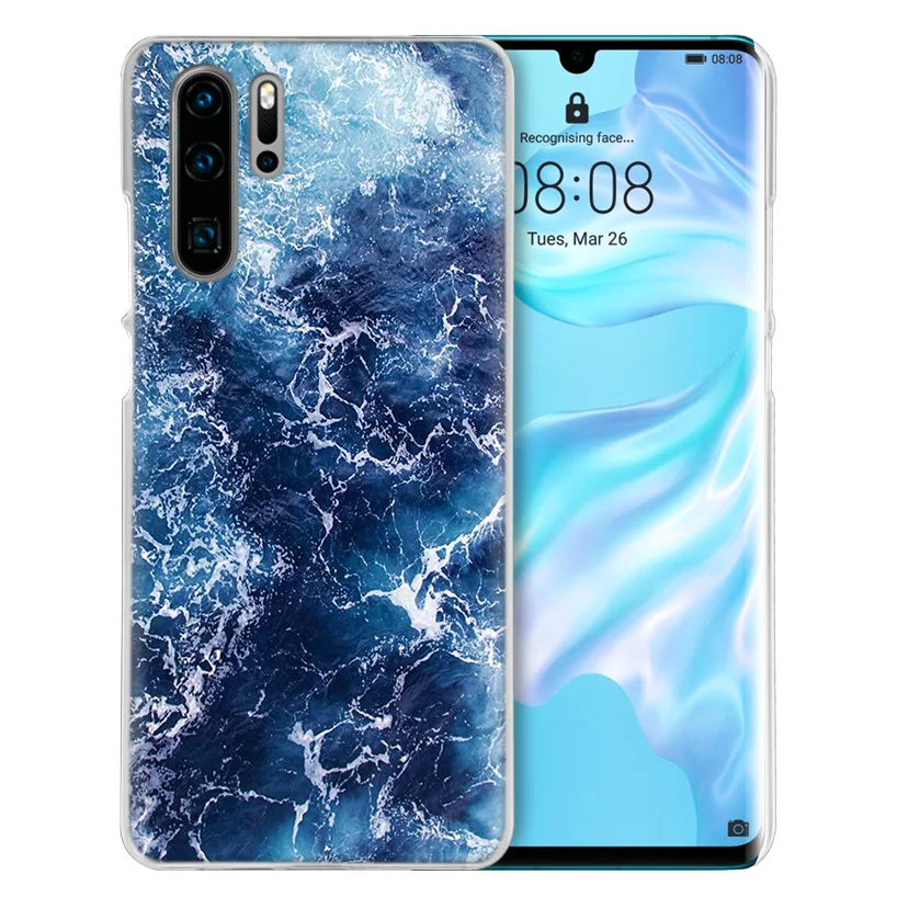 Жесткий чехол для huawei P30 P20 P10 mate 30 20 10 Nova 5 5i Pro Lite P Smart Z Plus волны океана воды света рефракцио
