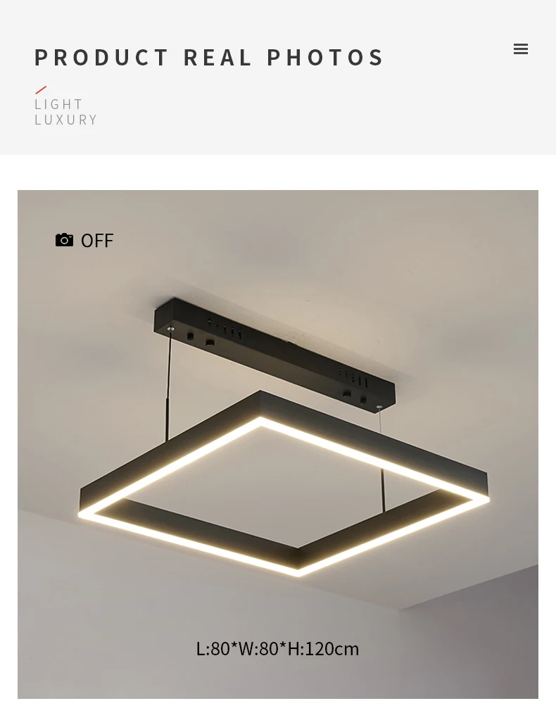 para casa quadrado quarto anéis teto montado