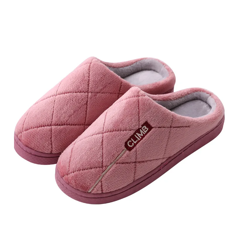

QSR Cotton slippers Indoor home and men couples warm wooden floor thickening old cotton slippers month slippers