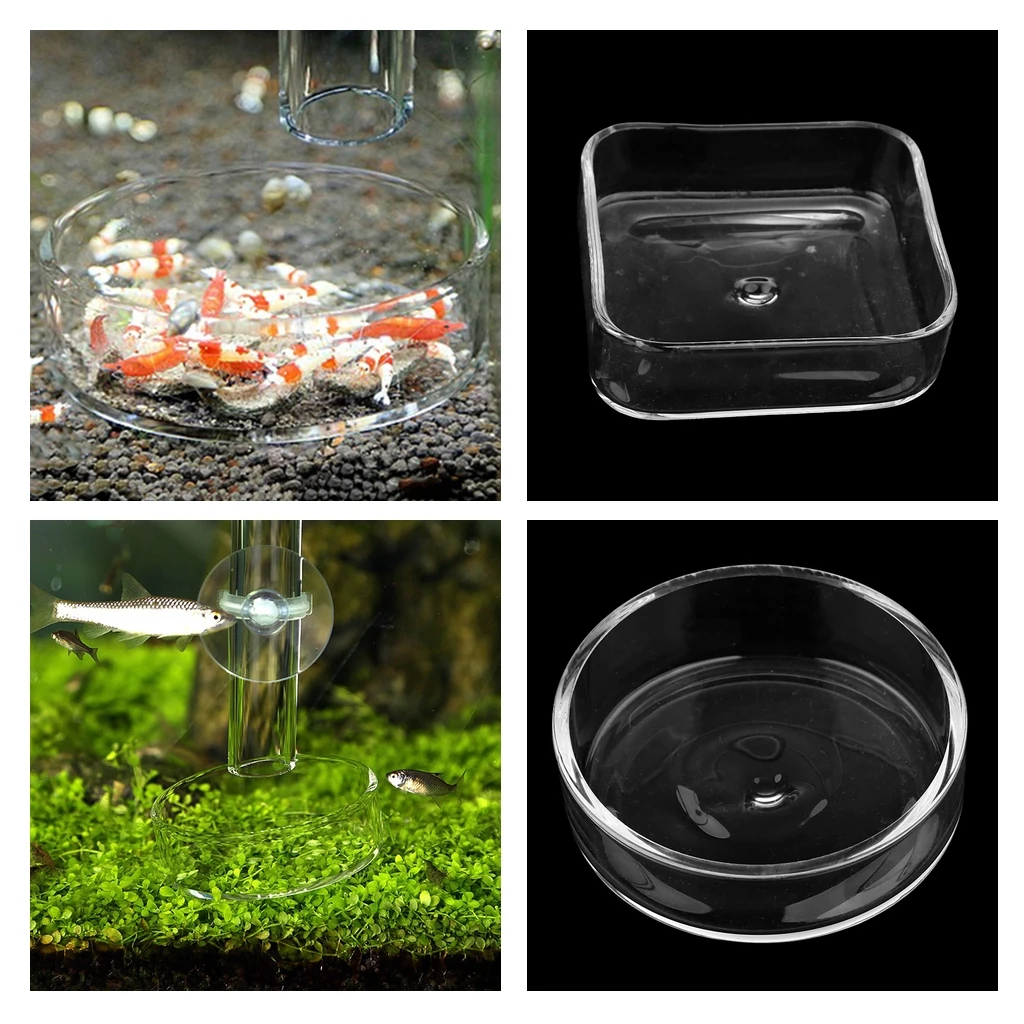 Transparent Fish Tank Shrimp Feeding Bowl Useful Aquarium Pet Food Water Tray Transparent Fish Tank Shrimp Feeding Bowl Useful Aquarium Pet Food Water Tray