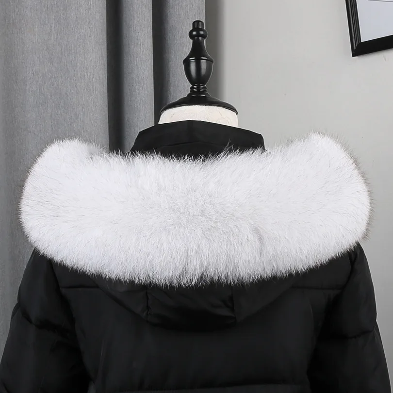 

JKP 2019 Real Fox Fur Collar Winter New Natural Raccoon Fur Women Scarves Cool Fashion Warm Collar Hat Accessories