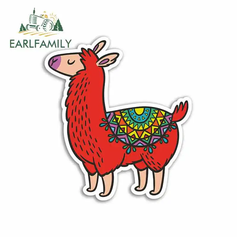 EARLFAMILY 13 см x 11,6 см для милых Аниме комиксов Llama Альпака виниловые наклейки на машину шлем RV VAN 3D JDM автомобильные аксессуары графика