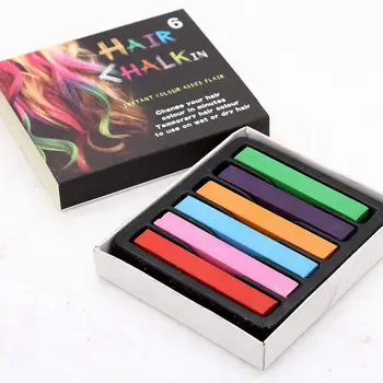 

New 6 pcs Painting Non-toxic Temporary Diy Hair Chalk Dye Soft Pastels Salon Kit