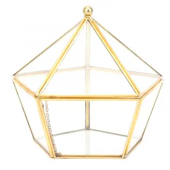

Unique Geometric Succulent Plant Planter Artificial Flower Container Holder Dust Cover Decor Garden Clear Glass Flower Hanging