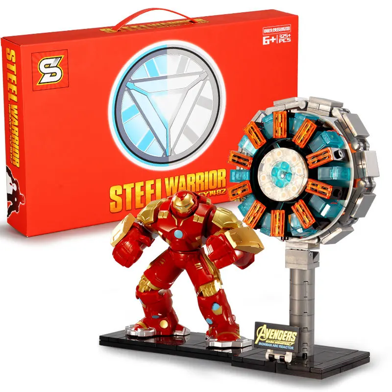 

2020 New Marvel Iron Man Building Blocks Super Heroes Avengers Figures Iron Man Reacto Bricks Model Toys