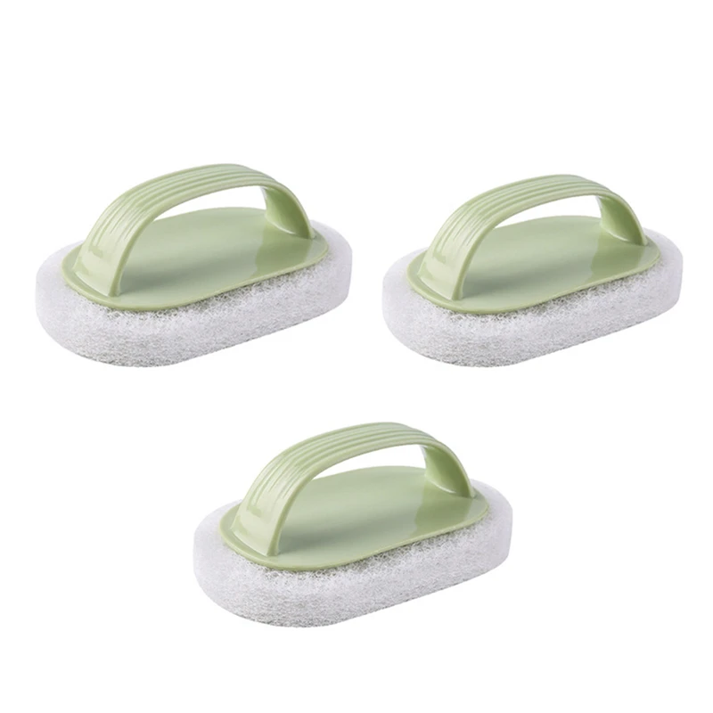 

Cleaning Brush with Handle Sponge Powerful Decontamination Bathroom Ceramic Tile Kitchen Tool