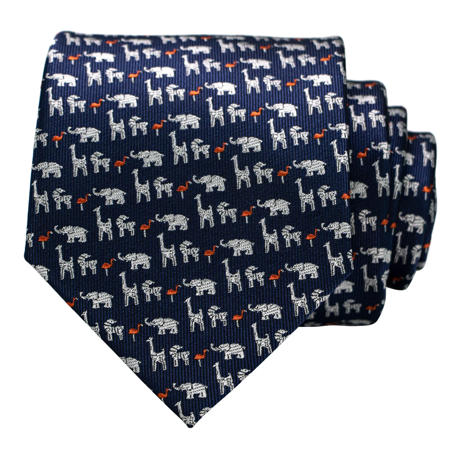 New Design Animal Tie For Men Silk Woven Necktie Dinosaur Snail Fox Flamingo Jacquard Fashion Party Wedding Gravata Ties,neck tie