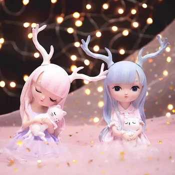 

Cute Angel Girl Figurines Fairy Garden Miniatures Resin Ornaments Creative Home Decoration Accessories Birthday Gift Room Decor
