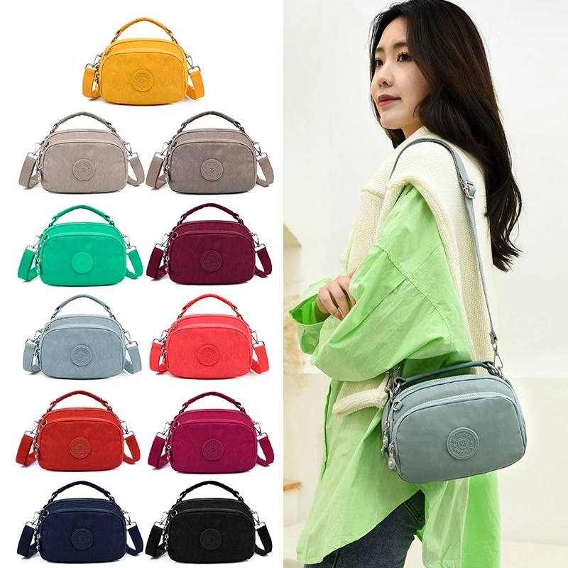 2022 New Women Shoulder Bag Fashion Pure Color Casual Tote Outdoor Bag Canvas Handbags Zipper Messenger Crossbody Cумка женская