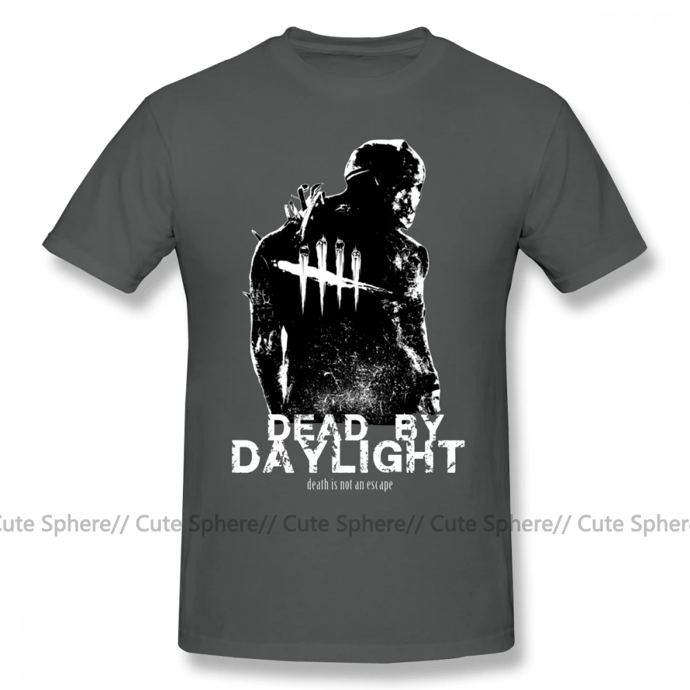 Футболка Dead By Daylight, футболка Dead By Daylight, мужская Милая футболка, 100 хлопок, короткий рукав, летняя, 4xl, футболка с принтом - Цвет: Dark Grey