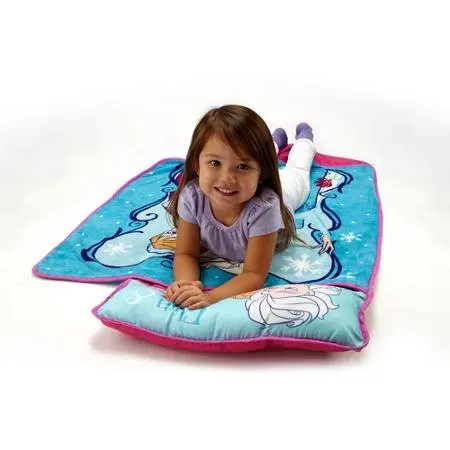 Disney Frozen Elsa Anna Rolled Quilted Nap Mat With Blanket And