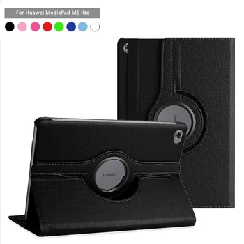 

Tablet Case For Huawei MediaPad M5 Lite 10.1'' 360 Rotating BAH2-W09/W19/L09 Tablet Smart Auto Sleep Wake Stand Leather Cover
