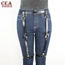 Эффективности затрат. Кожаные ремни для женщин пастельные готические сексуальное женское белье подтяжки сексуальный ночной клуб наряд боди бондаж укороченный корсет 5Z