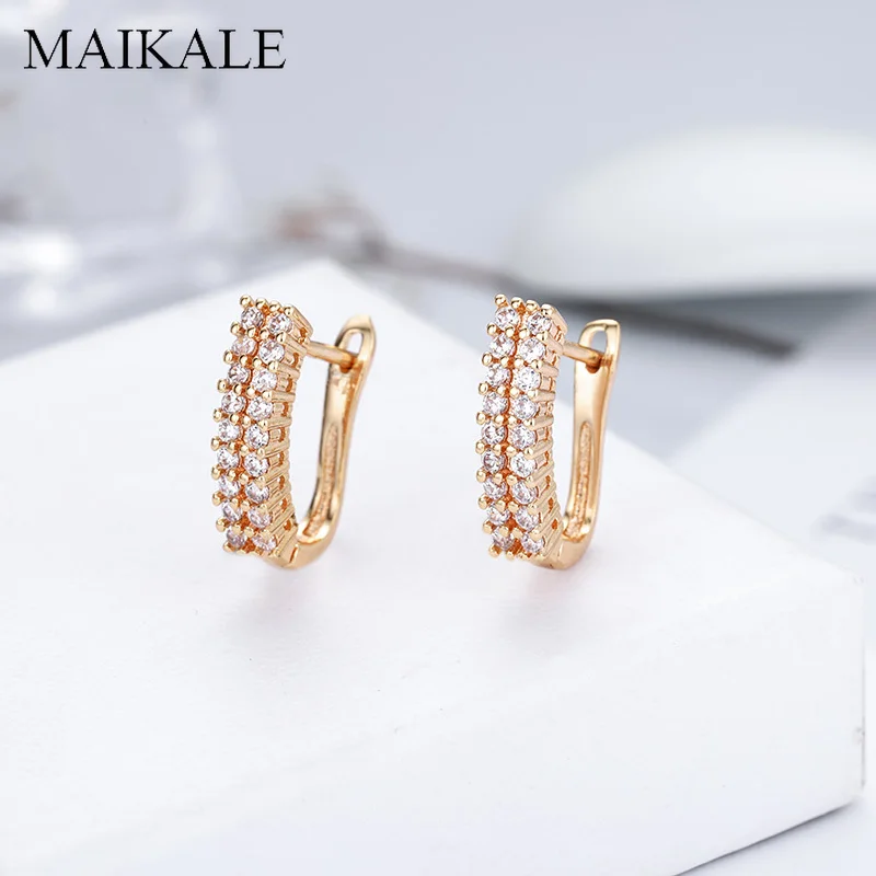 Женские креативные серьги гвоздики MAIKALE корейские модные украшения из циркония