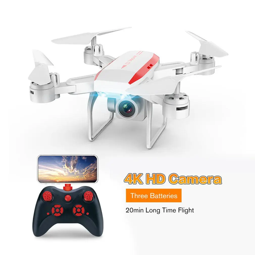 4k White 3 Battery KY606D Радиоуправляемый Дрон 4K HD аэрофотосъемка 1080p FPV камера самолет Радиоуправляемый вертолет VS KY601S Радиоуправляемый Дрон с 2/3 батареей Сумка для хранения - Цвет: 4k White 3 Battery