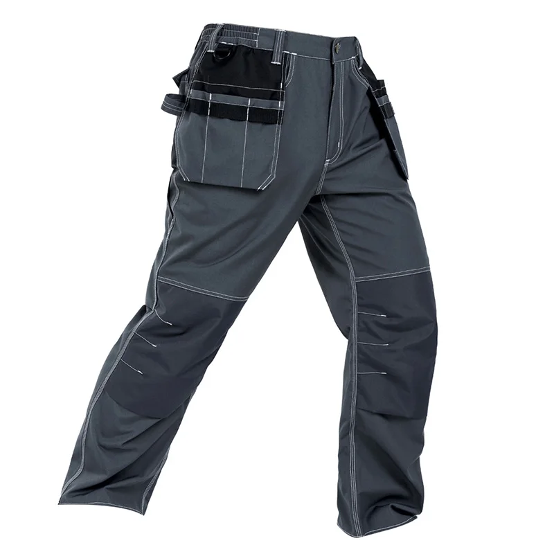 Высокое качество мужские рабочие брюки рабочая одежда много карманов механик