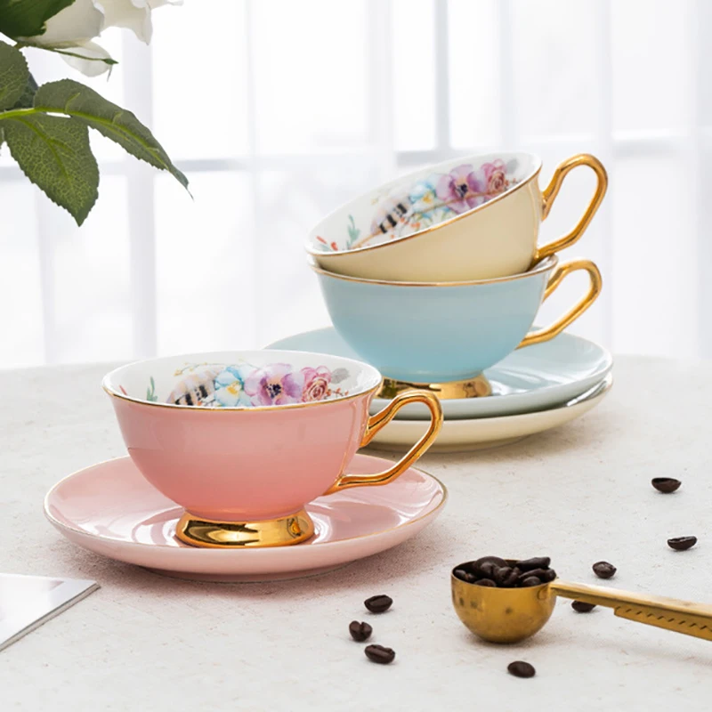 Saucer Tea For One Set Kmart Ceramic Coffee Cup Elegant Flower Tea