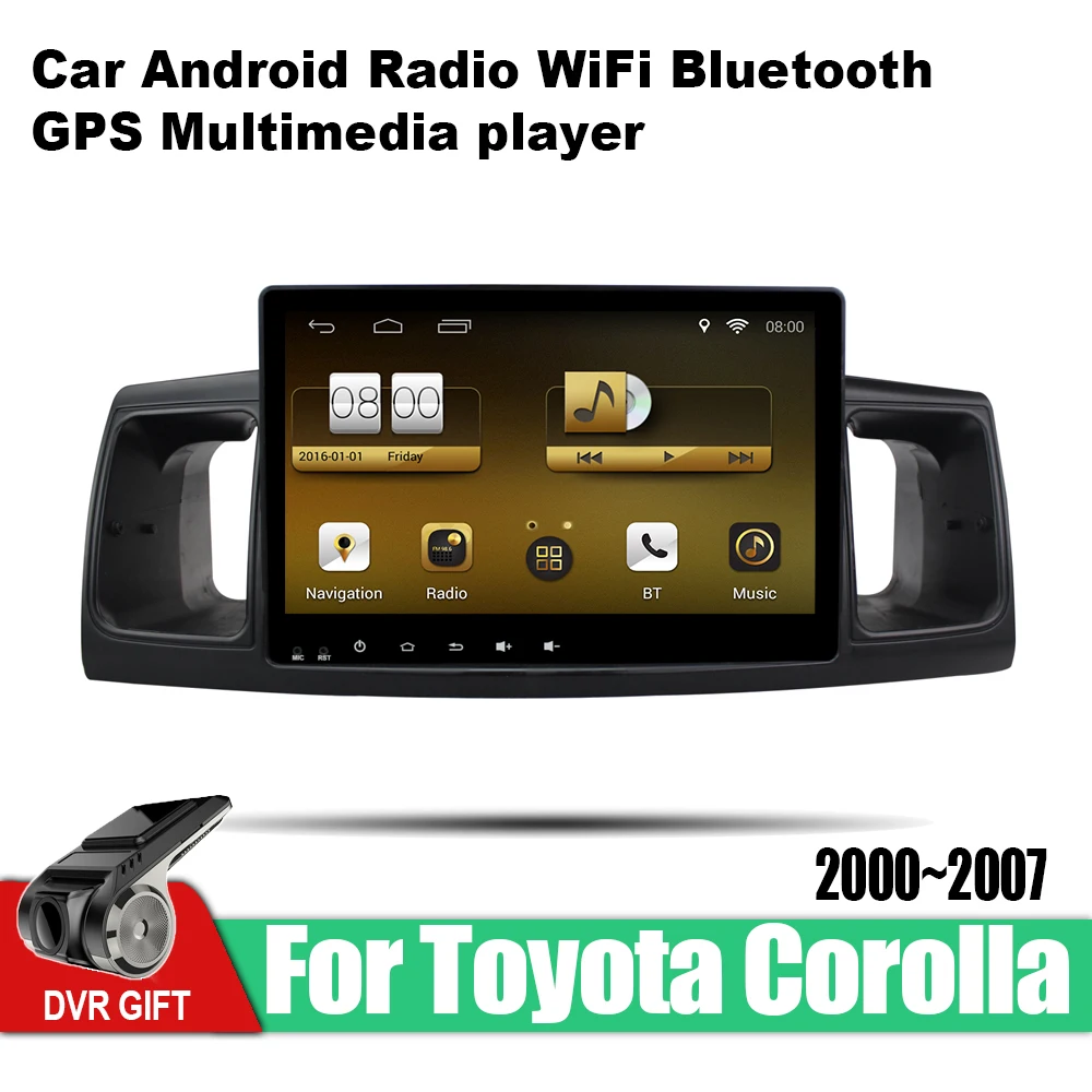 ZaiXi Android автомобильный 2 din Мультимедиа GPS навигация для Toyota Corolla E120 2000 ~ 2007 vedio
