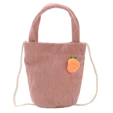 Дамская модная Диагональная Сумка-кошелек женская модная детская Вельветовая Сумочка с редиской для монет сумка на плечо Повседневная сумка 1106# B