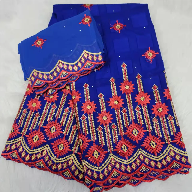 Ткань кружевная швейцарская вышивка бисером 100% хлопок в африканском стиле 9L01012 7