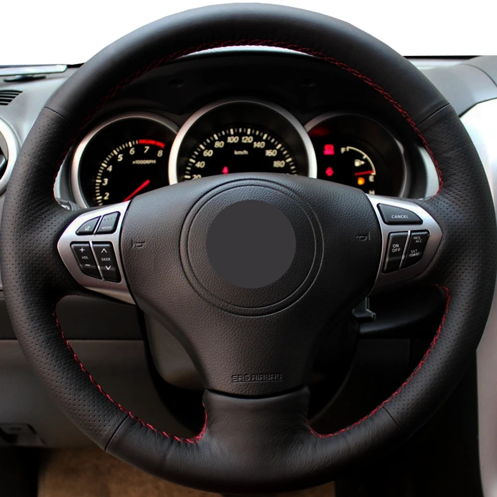 

DIY Black Non-slip Faux Leather Car Accessories Steering Wheel Cover For Suzuki Grand Vitara 2007 2008 2009 2010 2011 2012 2013
