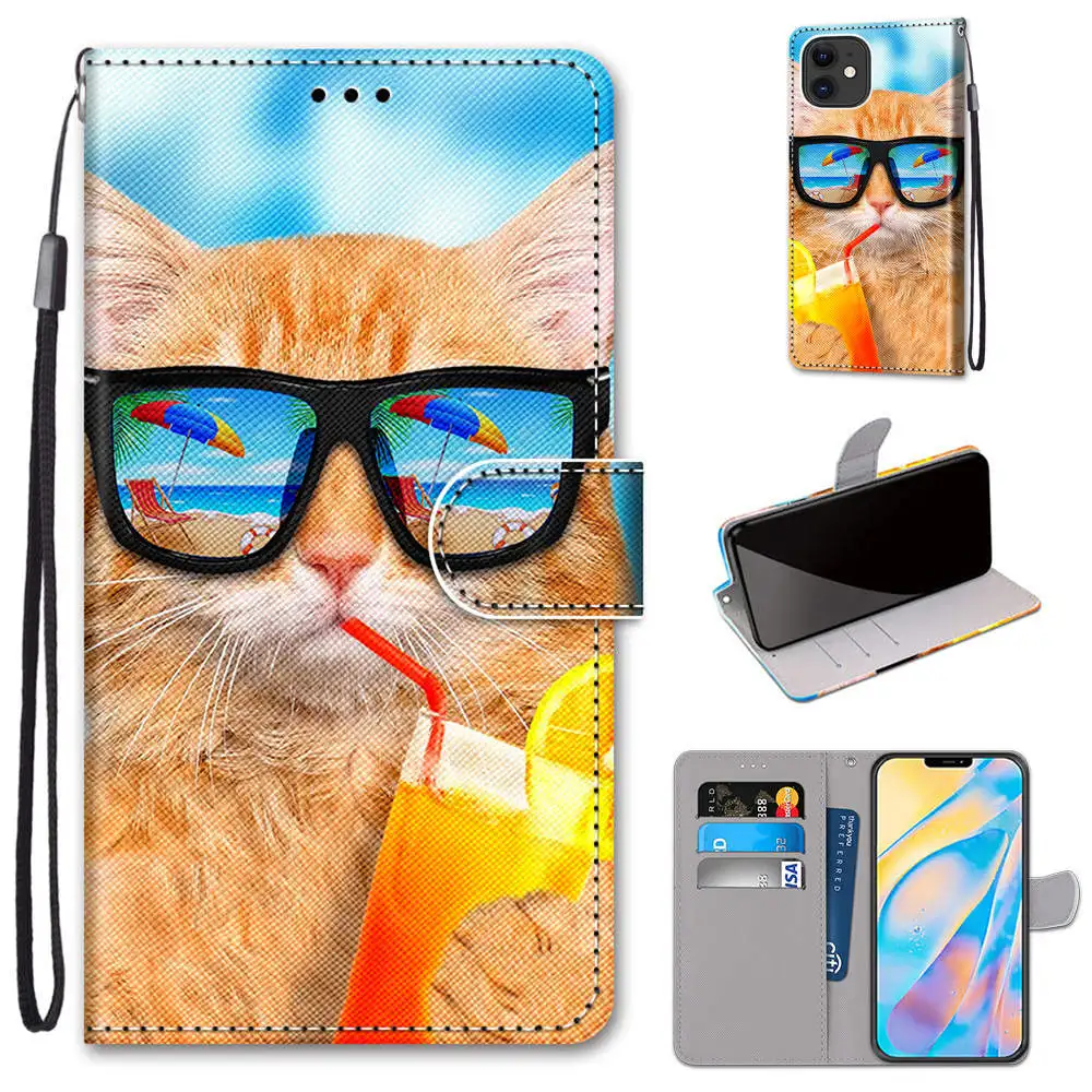 100pcs/Lot Pattern Colors Leather Case For Nokia 1.4 2.4 3.4 5.4 2.3 5.3 7.2 6.2 C1 C2 Card Holder Wallet | Мобильные телефоны и