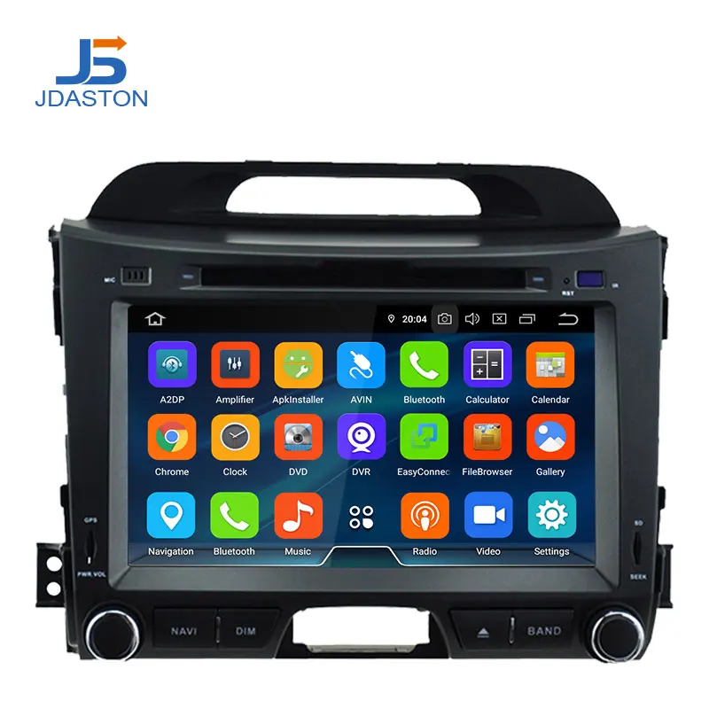 Top JDASTON Android 9.0 Car Multimedia Player For Kia Sportage 2010 2011 2012 2013 2014 2015 Octa Core 4G+64G Radio GPS Audio Stereo 1