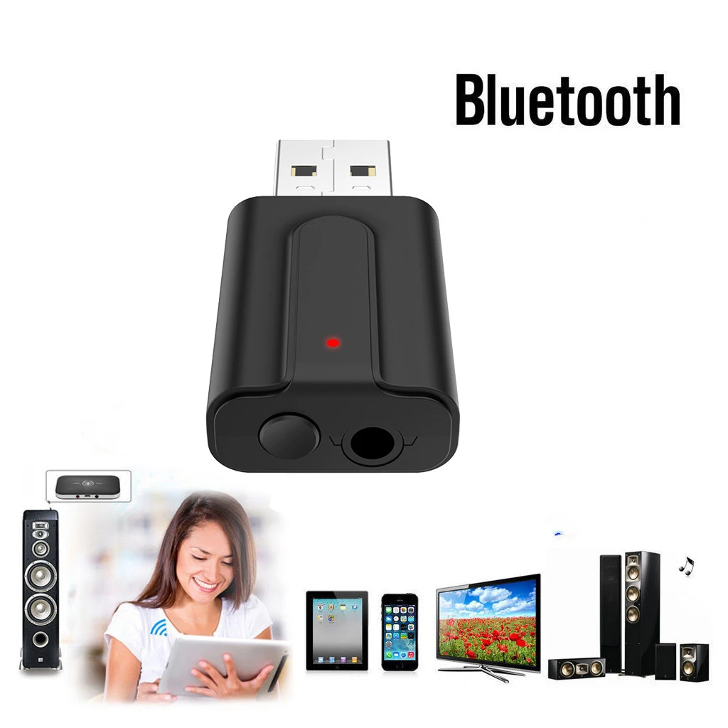 Беспроводной Bluetooth аудио стерео передатчик приемник HIFI музыкальный адаптер музыкальный домашний автомобильный адаптер 3,5 мм AUX USB адаптер RCA 2 в 1