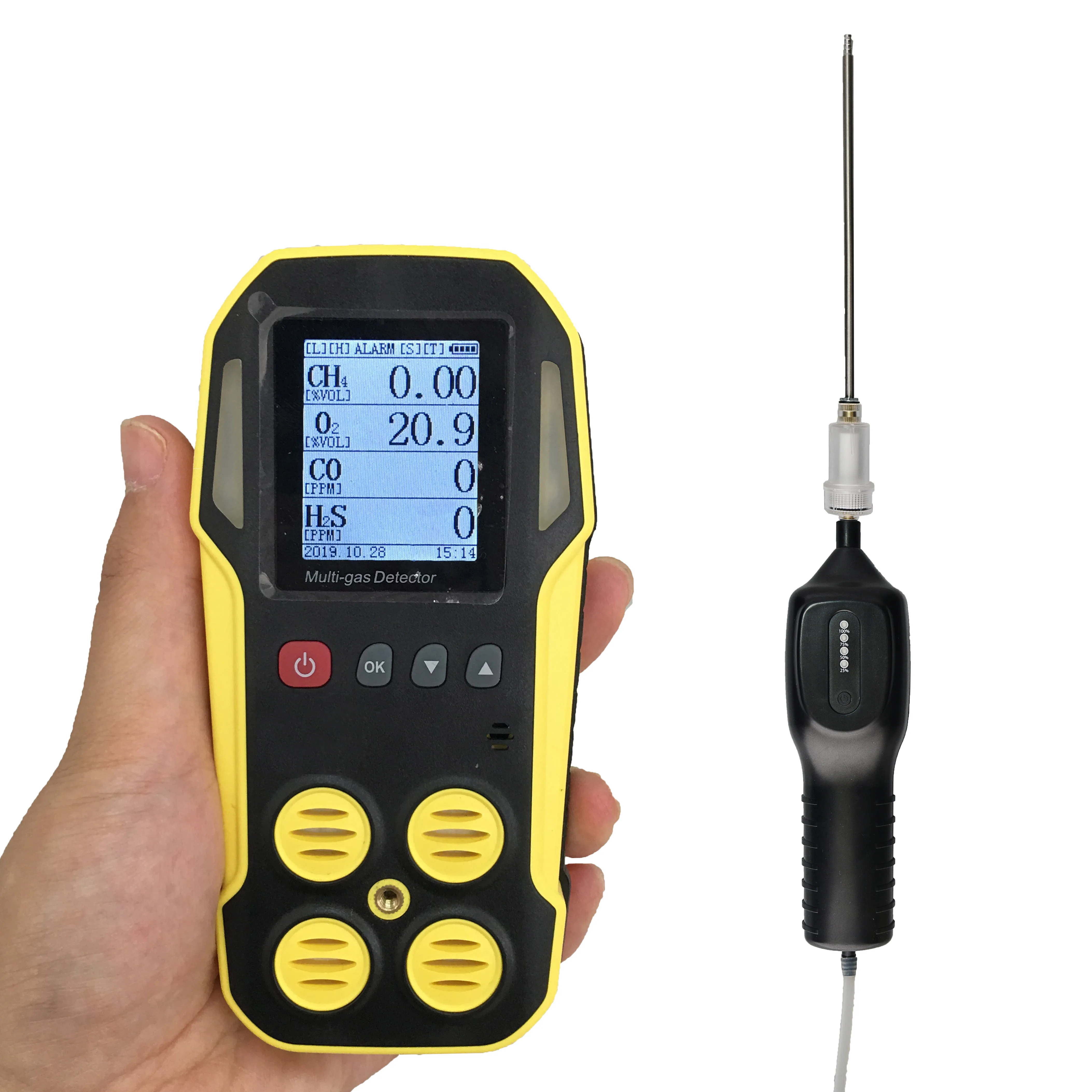 

Waterproof 4 Gas Monitor LEL, CO, O2, H2S IP66 Portable Multi Gas Detector