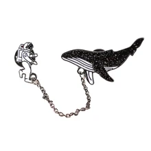 Модный мужской астронавт Китовая брошь мультфильм аниме Япония маленький Pin костюм сумка украшения аксессуары