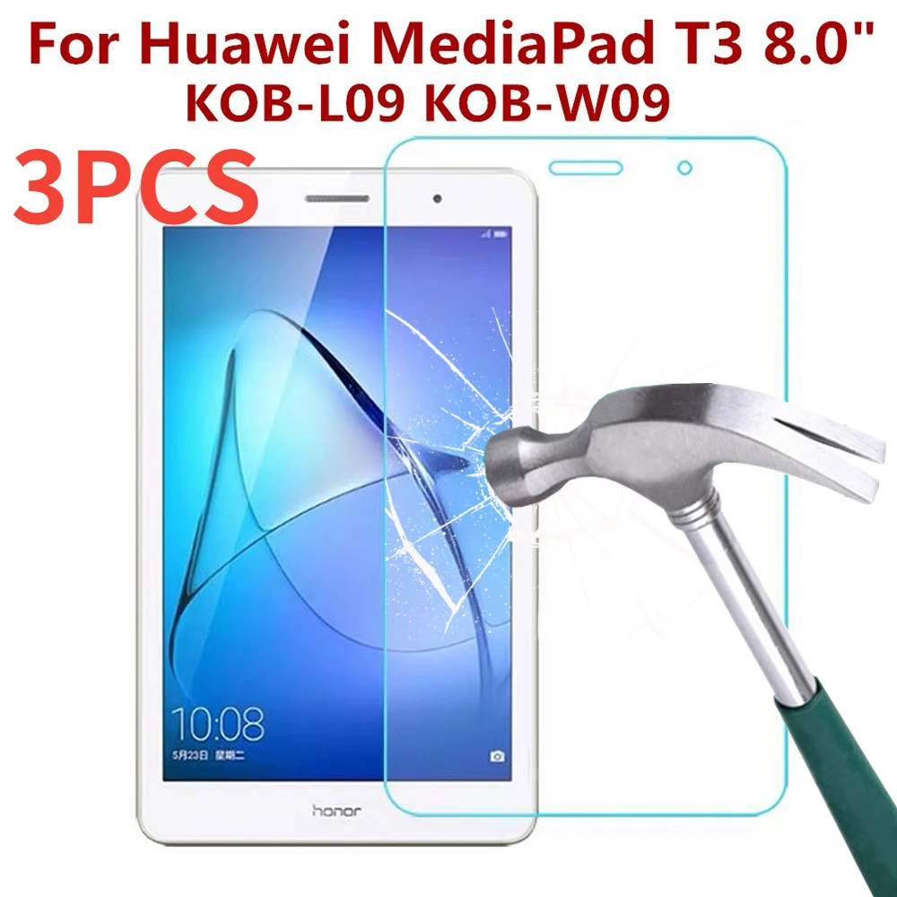 Стеклянная пленка для планшета Huawei Mediapad T3 3 шт. 9H 10 1-дюймовая Защитная экрана Φ W09