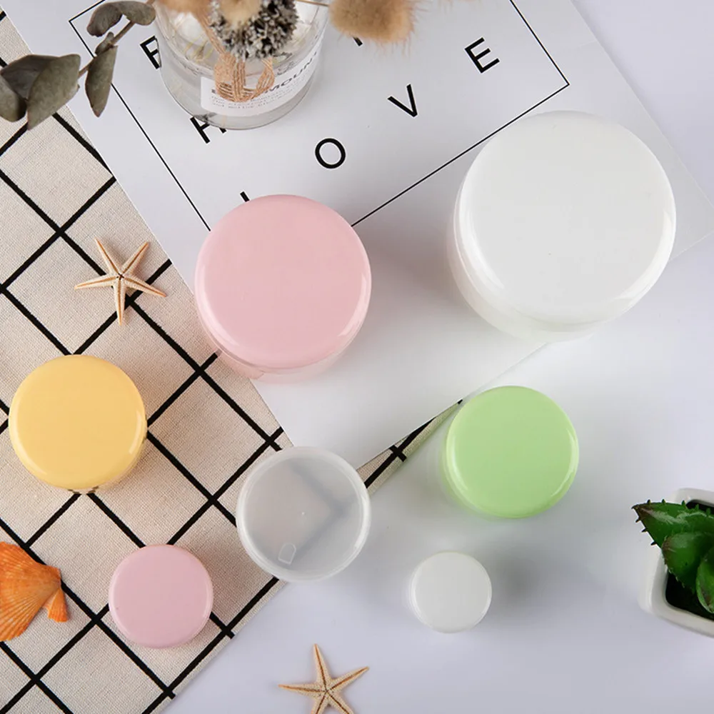 Plastic Empty Makeup Jar Pot Refillable Sample Bottles Travel Face Cream Lotion Cosmetic Container 10/20/30/50/100/150g