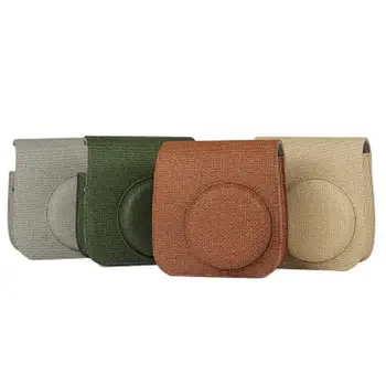 

Shoulder Camera Bag Protective Case Leather Retro Woven Camera Bag For Fujifilm Instax Mini 8/ MINI8+/ 9 Camera Accessories