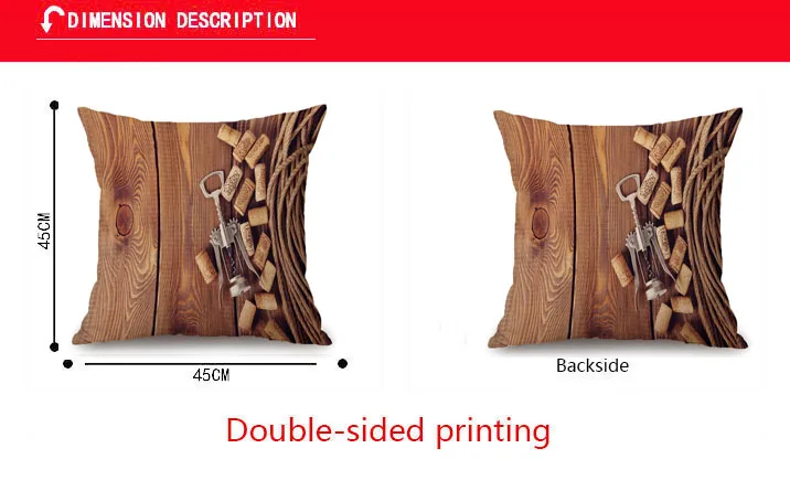 Vintage Tool Wood-printed Pillowcase, Suitable for Decorating The Hotel's Home Pillowcase