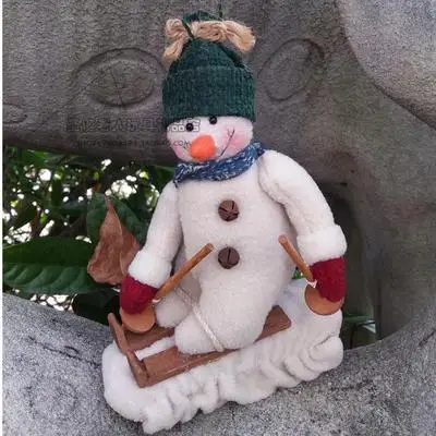 Плюшевый тканевый Снеговик кукла рождественский кулон-украшение семья четырех снеговиков лучший рождественский подарок - Цвет: boy  20cm