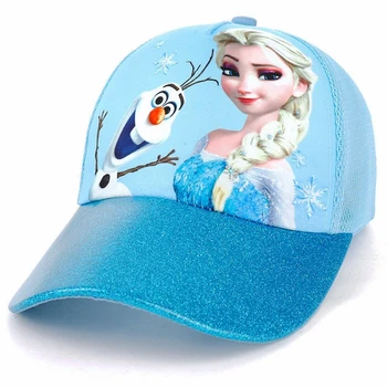 

New Disney Toy Kids Hats Movie Frozen Princess Anna Elsa Girls Baseball Cap Girls Sun Hat Cartoon Soft Hats Kids Birthday Gift