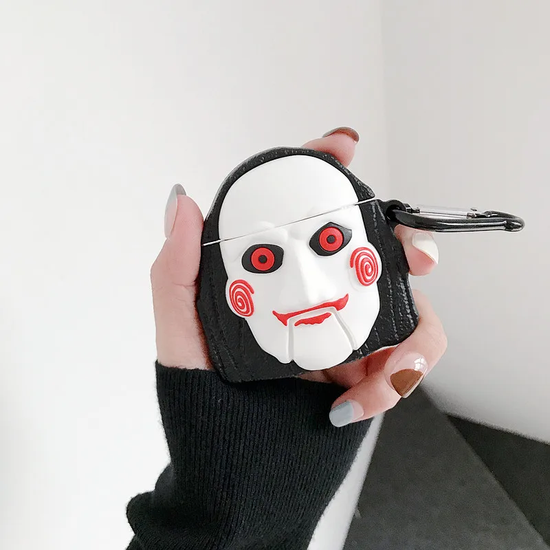 Для AirPod 2 Чехол 3D Saw Devil мультфильм мягкий силиконовый беспроводной чехол для