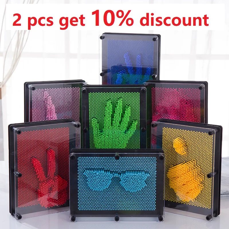 

1PC 3D Clone Pin Toy Funny Game Pinart 3D Clone Shape Pin Colorful Needle Child Get Face Palm Model Creative Toy for Children